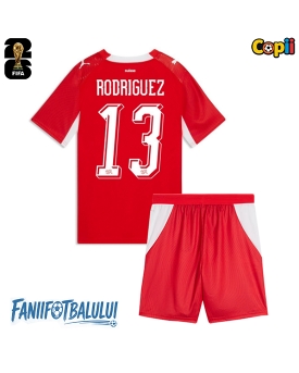 Elveția Ricardo Rodriguez #13 Echipament de Fotbal Replică Mondial 2026 Copii Acasa (+ Șorturi)
